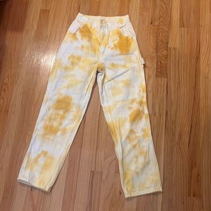 Tie Dye Pacsun Jeans Yellow/White ( Game Day )